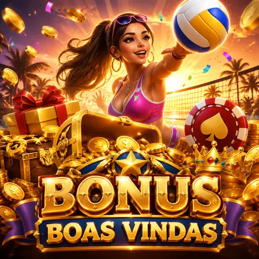 Moedas douradas e faixa anunciando o bônus de boas-vindas de 100% até R$ 500